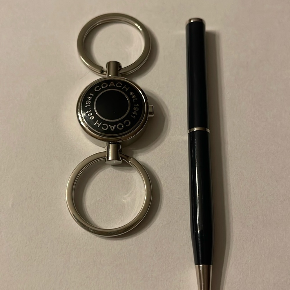 Coach Valet Keychain and Pen Set